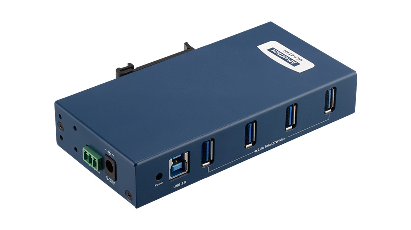 ULI-414H - 産業用 USB 3.2 Gen 1（5Gbps）ハブ、4ポート、金属ケース